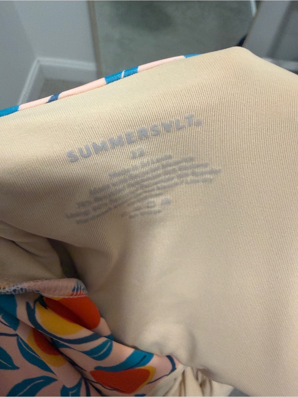 summersalt White One-Piece Swimsuit with Orange & Blue Fruit Print - Picture 4 of 4
